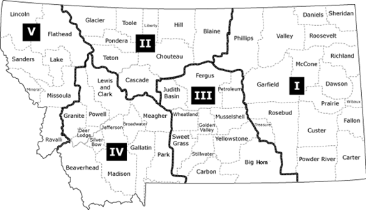 Montana Regions Map
